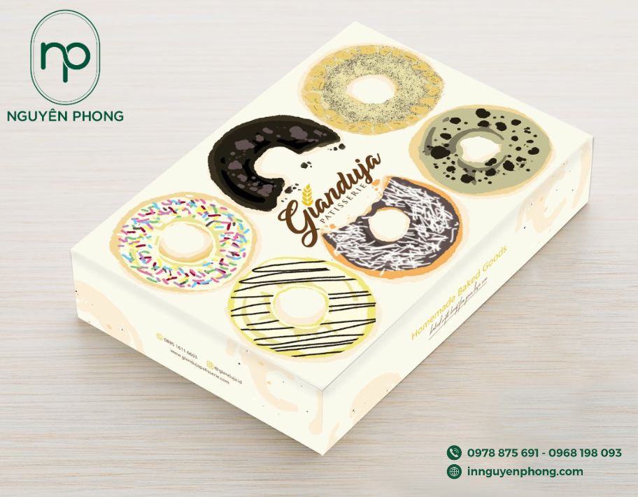 Mẫu hộp kích thước lớn đựng nhiều bánh donut